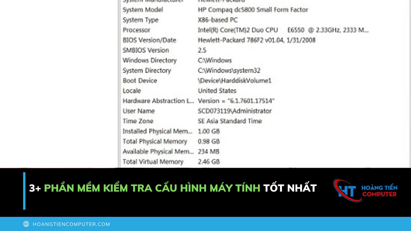 4+ phần mềm kiểm tra cấu hình máy tính tốt nhất